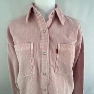 NWT Levi’s 90's Casual Utility Corduroy Shacket Pink - Small